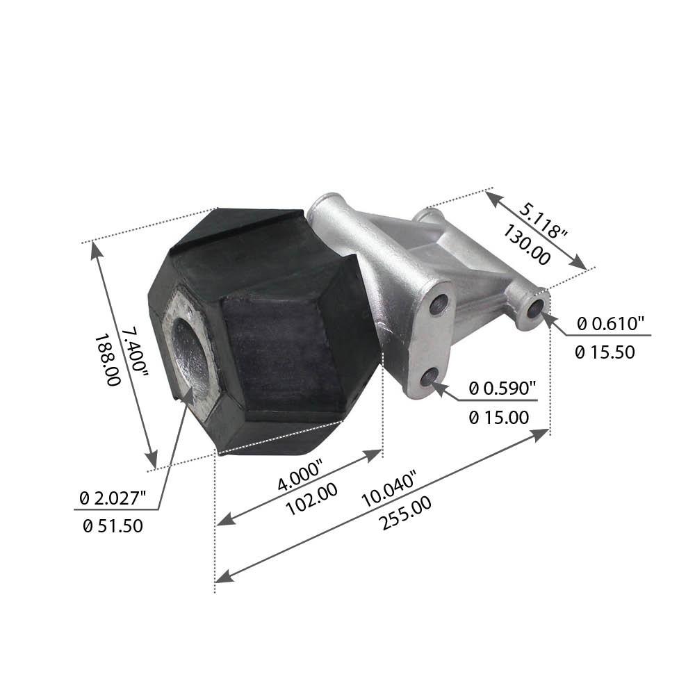 Transmission Mount for Volvo Trucks & Buses - Replaces 1573891, 3036614