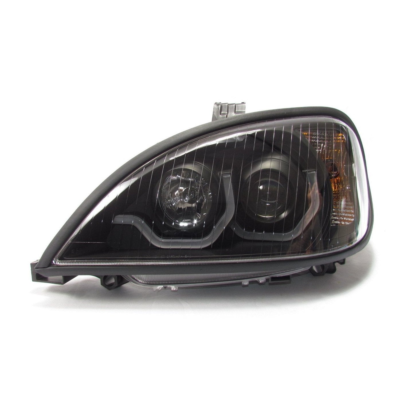 Fortpro Black Housing Projector Headlight with LED Light Bar For Freightliner Columbia - Driver Side | F236803