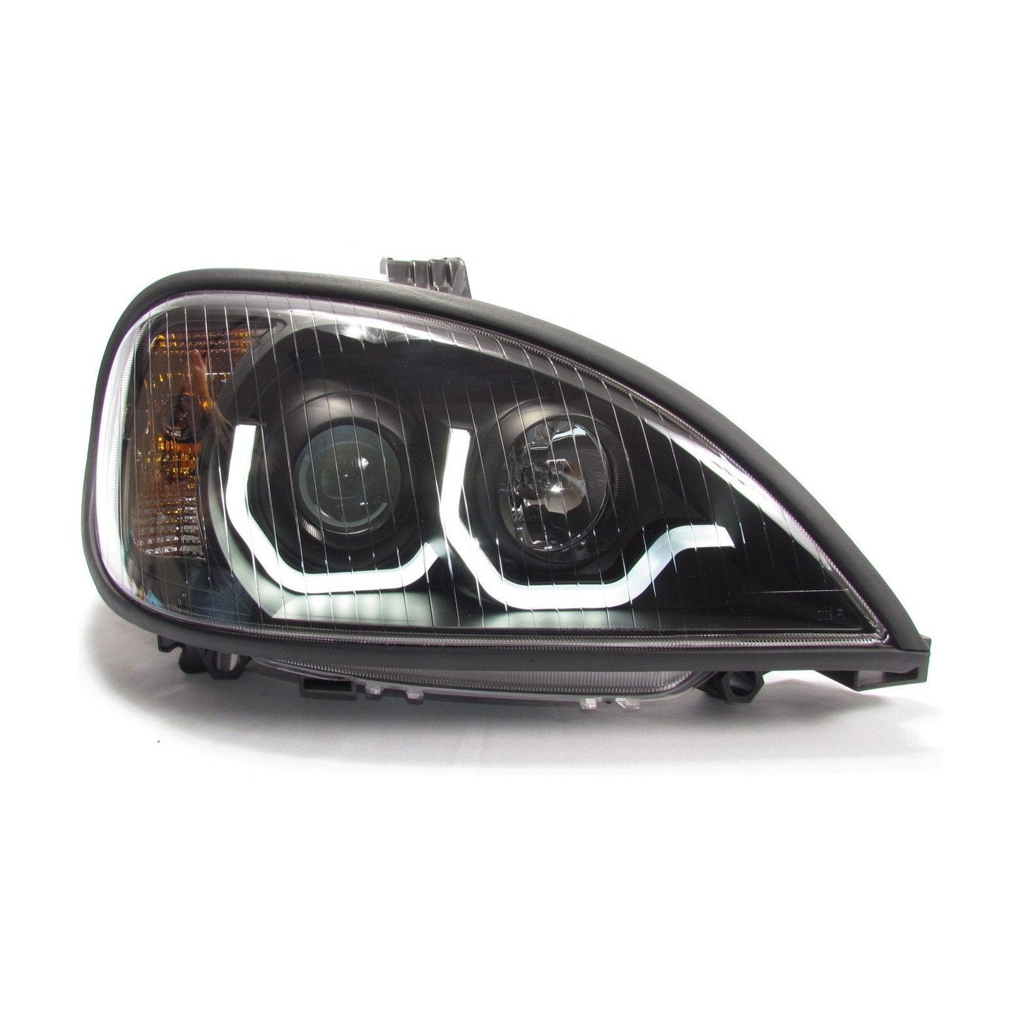 Black Housing Projector Headlight With Led Light Bar For Freightliner Columbia - Passenger Side | F236804