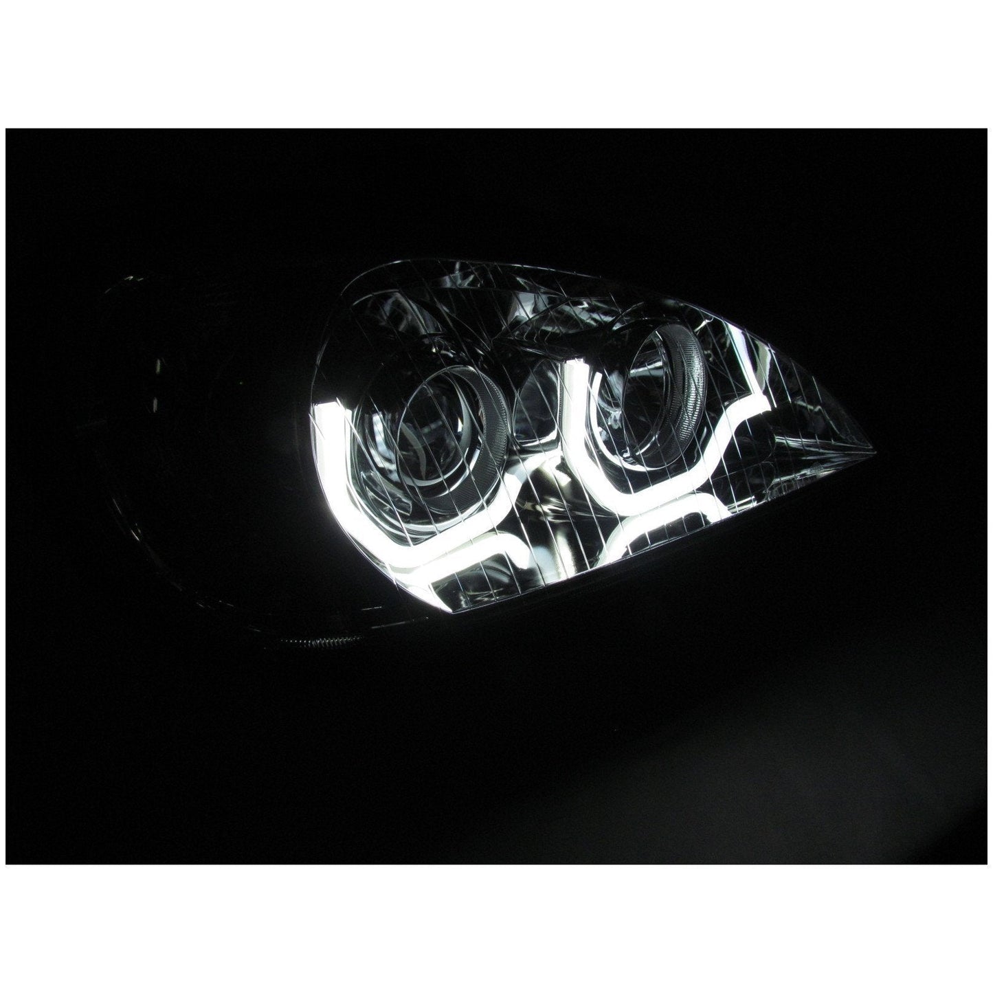 Fortpro Chrome Housing Projector Headlight with LED Light Bar For Freightliner Columbia - Driver Side | F236801