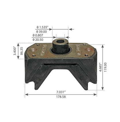 Fortpro Motor Mount for International-Navistar Paystar Replaces 1664729C1-C7, 3613279C2-C4 | F306936