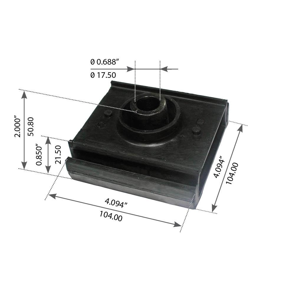 Fortpro Motor Mount for International-Navistar, Ford Replaces 1664723C2, 1664723C3, 1664723C4, 4C4O6038AA, 4C4Z6038A | F306940