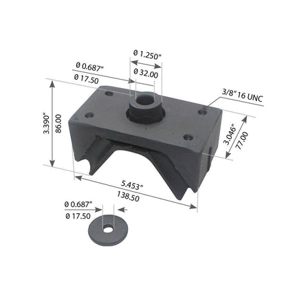 Fortpro Rear Motor Mount for International-Navistar Replaces 1664728C1, 1664728C2 | F306938