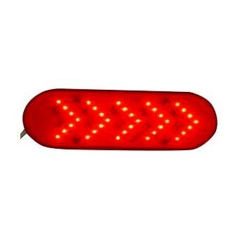 6" Amber Oval Tail/Turn Sequential Arrow Led Light With 35 Leds And Red Lens | F235292