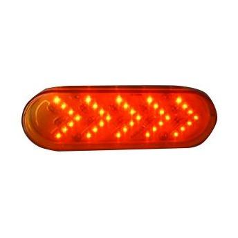 6" Amber Oval Tail/Turn Sequential Arrow Led Light With 35 Leds And Amber Lens | F235293