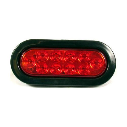 6" Red Oval Marker/Tail/Stop/Turn Led Light With 10 Leds And Red Lens | F235180