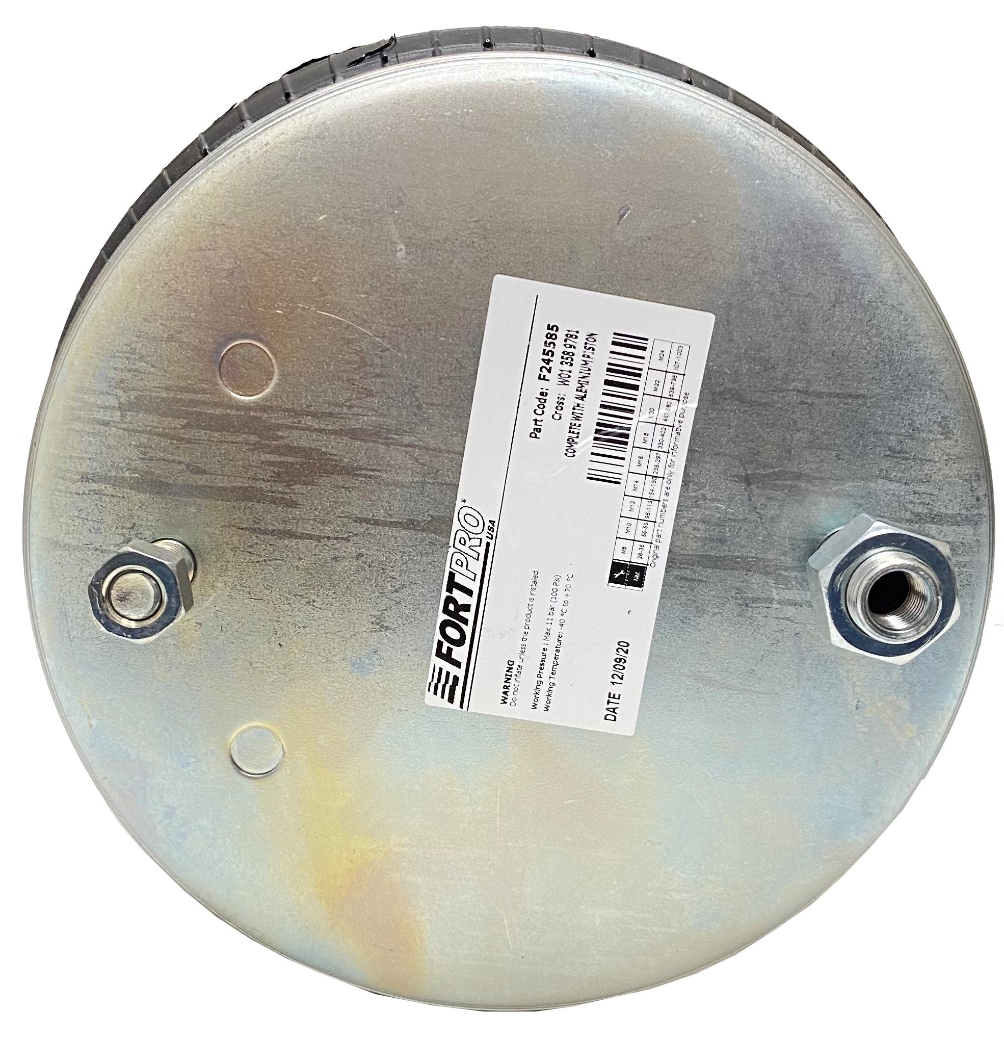 F245585 | AIR SPRING | Replace 9781 | 1R12-603 | FAS-0693 – Fortpro USA