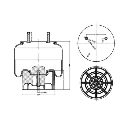 F245591 | AIR SPRING | Replace 8713 | 755149