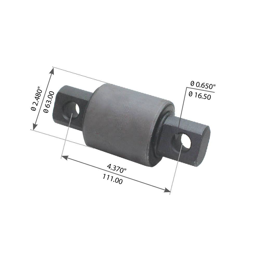 Fortpro Torque Rod Bush Compatible with Volvo, Freightliner, Hendrickson Replaces 240760, 57256, 57256-000L | F184229