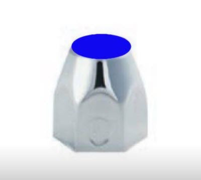 38 mm x 2" Blue Top, Reflector Nut Cover | F245702-B