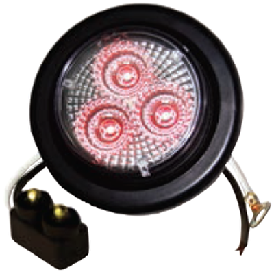 F235122-24 | RED Clear, 2" Marker Light 3 LED KIT