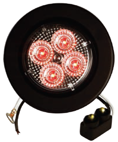 F235126-24 | RED Clear, 2.5" Marker Light 4 LED KIT