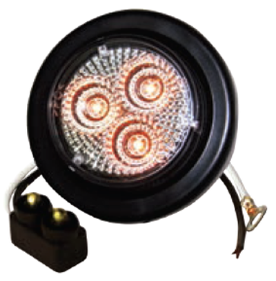 F235130-24 | AMBER Clear, 2" Marker Light 3 LED KIT