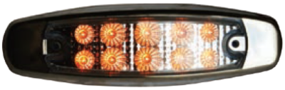F235139-24 | AMBER Clear Oval Marker Light 10 LED