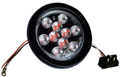 F235156-24 | RED Clear, 4in Dia. 10 LED Sealed Kit