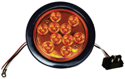 F235160-24 | Amber, 4in Dia. 10 LED Sealed Kit
