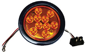 F235161 | Amber, 4in Dia. 10 LED Sealed