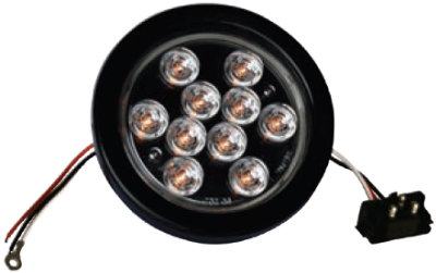 F235166-24 | Amber Clear, 4in Dia. 10 LED Sealed Kit