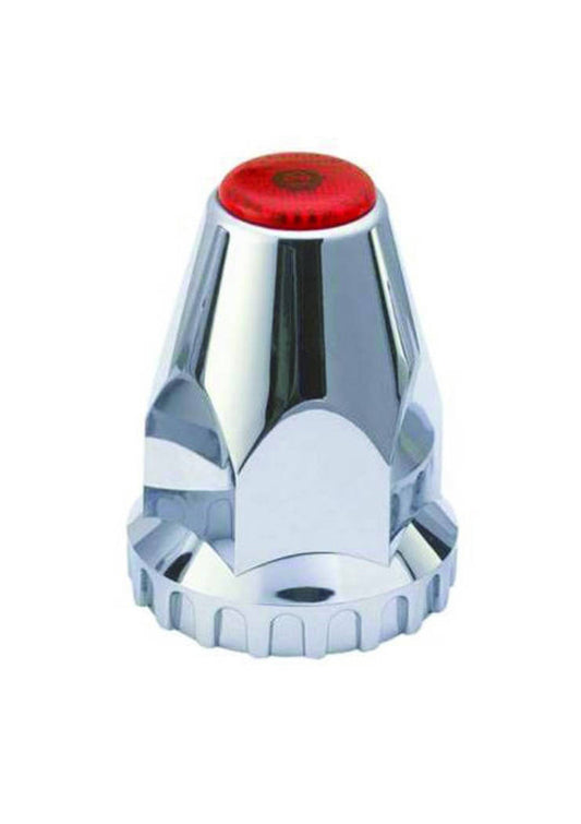 COLOR TOP REFLECTOR THREADED NUT COVER WITH FLANGE 33MM RED